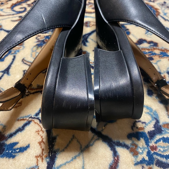 Naturalizer Ginger Black Slingback Short Block Heel Faux Leather, women’s 8.5W - Picture 8 of 8